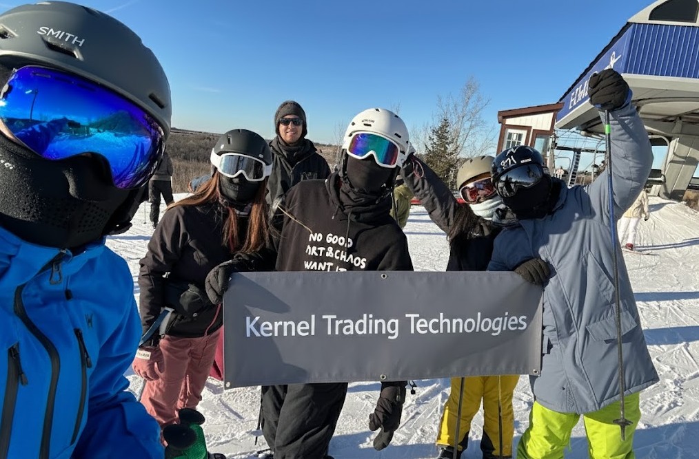 Team skiing activity